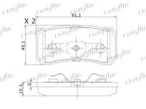 Дисковой тормозной механизм FRIGAIR для PEUGEOT 4007 (GP_) 2.2 HDi