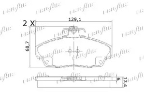 Тормозные колодки FRIGAIR для HONDA CIVIC VII купе (EM2) 1.6 i