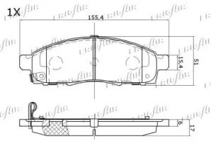 Тормозные колодки FRIGAIR для NISSAN NV200 / EVALIA автобус 1.5 dci (M20, M20M)