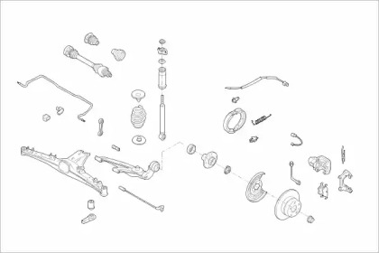 Подвеска оси / система подвески / колеса SACHS для BMW 3 Compact (E36) 318 ti