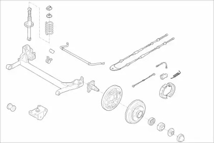 Подвеска оси / система подвески / колеса SACHS для FORD FIESTA III (GFJ) 1.6
