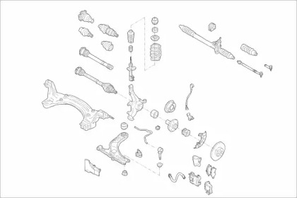 Подвеска оси / система подвески / колеса SACHS для VW POLO (6N1) 64 1.9 D