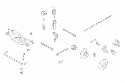 Подвеска оси / система подвески / колеса SACHS для FORD MONDEO III (B5Y) 2.0 16V