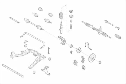 Подвеска оси / система подвески / колеса SACHS для FORD MONDEO III (B5Y) 2.0 16V
