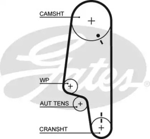 Ремень ГРМ / натяжение GATES для VW CADDY II Variant (9K9B) 1.4