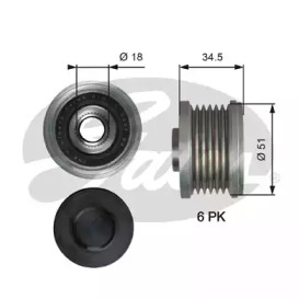 Генератор GATES для MAZDA 3 (BM) 2.2 D