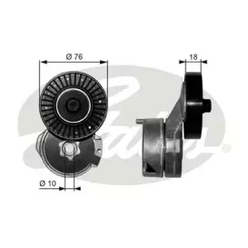Ролик натяжителя GATES для RENAULT KANGOO (KC0/1_) 1.4 (KC0C, KC0H, KC0B, KC0M)