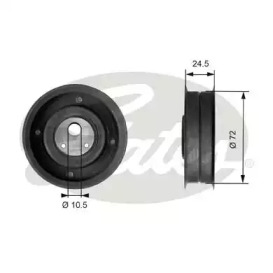 Ролик натяжителя GATES для VW GOLF II (19E, 1G1) 1.8 i Cat Syncro