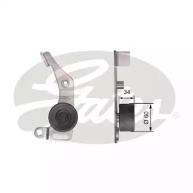 Ролик натяжителя GATES для PEUGEOT 205 I (741A/C) 1.7 Diesel