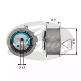 Ролик натяжителя GATES для VW MULTIVAN V (7HM, 7HN, 7HF, 7EF, 7EM, 7EN) 1.9 TDI