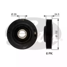 Ременный шкив GATES для FORD ESCORT VII Turnier (GAL, ANL) 1.8 16V