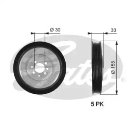 Ременный шкив GATES для VW POLO (6N1) 64 1.9 D