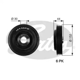 Ременный шкив GATES для NISSAN INTERSTAR Фургон (X70) dCi 100