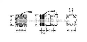 Кондиционер PRASCO для ALFA ROMEO 146 (930_) 1.7 i.e. 16V (930.B1)