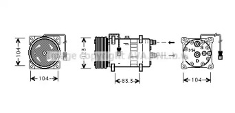 Компрессор/детали PRASCO для PEUGEOT 405 I (15B) 1.8 Turbo Diesel