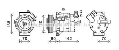 Кондиционер PRASCO для CHEVROLET CRUZE (J300) 1.6