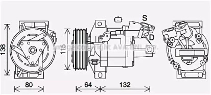 Кондиционер PRASCO для DACIA SANDERO II TCe 90