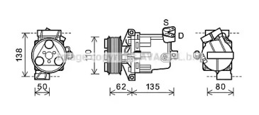 Кондиционер PRASCO для NISSAN MICRA C+C III (K12) 1.6 160 SR