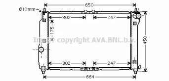 Водяной радиатор PRASCO для CHEVROLET AVEO седан (T200) 1.4