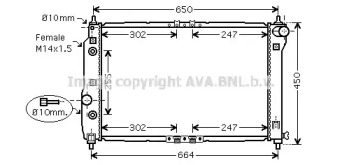 Водяной радиатор PRASCO для CHEVROLET AVEO седан (T200) 1.4