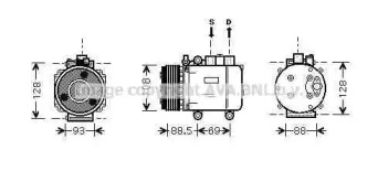 Кондиционер PRASCO для FORD MONDEO III Turnier (BWY) 3.0 V6 24V