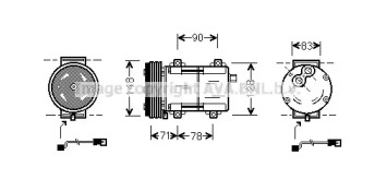 Кондиционер PRASCO для FORD TRANSIT Фургон (E_ _) 2.0 i (EAL, EAS)