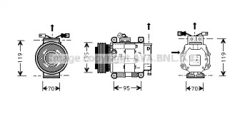 Кондиционер PRASCO для ALFA ROMEO 146 (930_) 2.0 16V Quadrifoglio (930.B5)