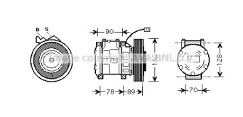Кондиционер PRASCO для HONDA ACCORD V купе (CD) 2.2 i ES (CD7)