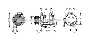 Компрессор/детали PRASCO для HONDA CIVIC VIII седан (FD, FA) 1.8 (FD1, FD7)