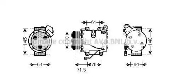 Кондиционер PRASCO для HONDA CIVIC VIII Hatchback (FN, FK) 2.2 CTDi (FK3)