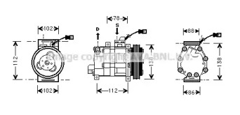 Кондиционер PRASCO для HONDA CIVIC II Shuttle (EE) 1.6 i 16V 4WD (EE4)