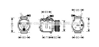 Кондиционер PRASCO для HONDA CIVIC VII купе (EM2) 1.7 i