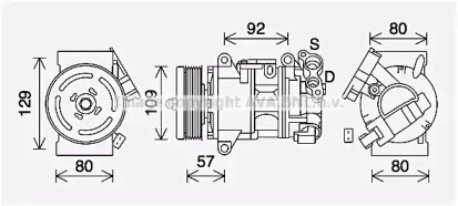 Кондиционер PRASCO для PEUGEOT 308 SW II 1.2 THP 130