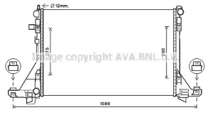 Водяной радиатор PRASCO для NISSAN NV400 c бортовой платформой/ходовая часть dCi 165