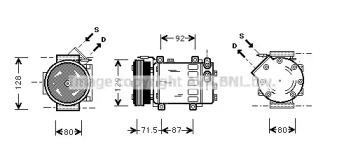 Кондиционер PRASCO для NISSAN KUBISTAR (X76) 1.5 dCi