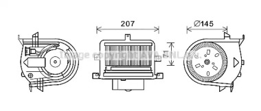 Двигатель вентилятор PRASCO для VW CADDY II Variant (9K9B) 1.9 SDI