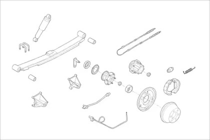 Подвеска оси / система подвески / колеса MONROE для FORD TRANSIT автобус (E_ _) 2.5 DI (EBL, ECL, EDS, EDL)