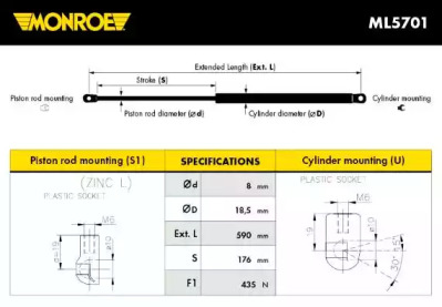 Внутренняя отделка MONROE для NISSAN NOTE (E11, NE11) 1.6
