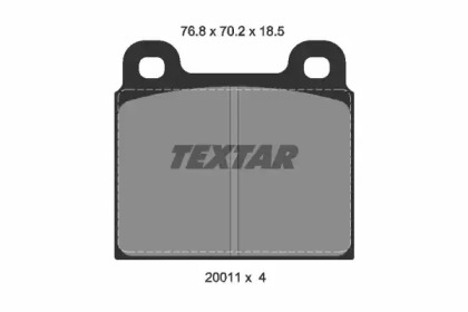 Тормозные колодки TEXTAR для PORSCHE 911 Targa 2.0 S