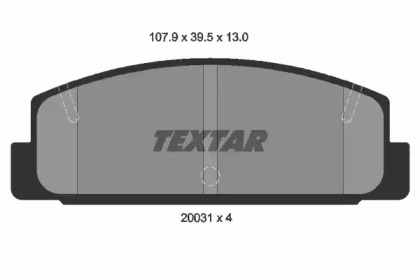 Тормозные колодки TEXTAR для MAZDA 323 S VI (BJ) 1.9 16V