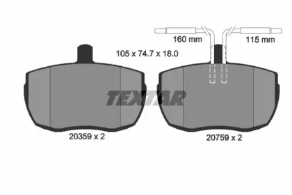 Запчасти для ТО TEXTAR для ALFA ROMEO AR 8 c бортовой платформой/ходовая часть (280_) 2.4 TD