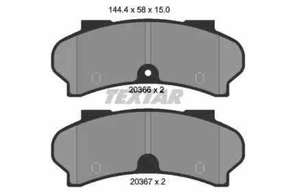 Запчасти для ТО TEXTAR для PEUGEOT J9 автобус 2.3 D