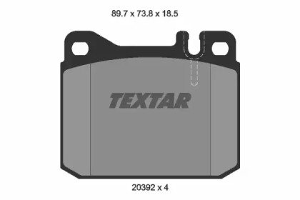 Тормозные колодки TEXTAR для VW LT 40-55 I c бортовой платформой/ходовая часть (293-909) 2.4 D