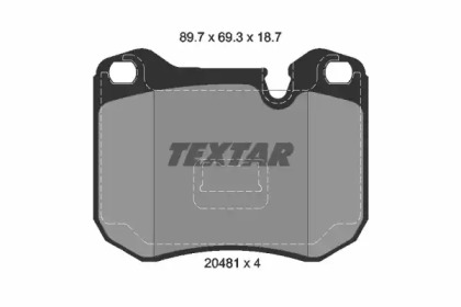 Дисковой тормозной механизм TEXTAR для PORSCHE 924 2.5 S