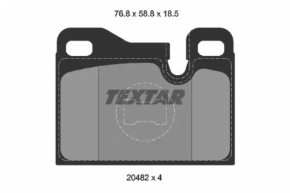 Дисковой тормозной механизм TEXTAR для PORSCHE 924 2.5 S