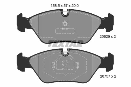 Тормозные колодки TEXTAR для BMW 3 (E30) M3 2.3