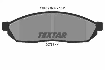 Тормозные колодки TEXTAR для HONDA CIVIC II Хэтчбек (SS, SL) 1300 L (SS)