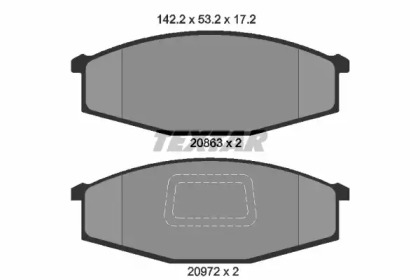 Тормозные колодки TEXTAR для NISSAN PATROL III/1 Station Wagon (W160) 3.2 D (W160)