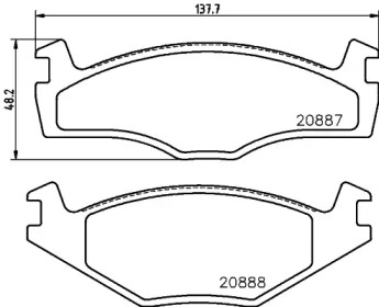 Тормозные колодки TEXTAR для VW GOLF II (19E, 1G1) 1.8 i Cat Syncro
