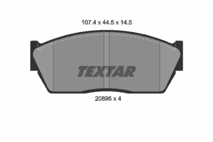 Тормозные колодки TEXTAR для HONDA CRX I (AF, AS) 1.5 i (AF)